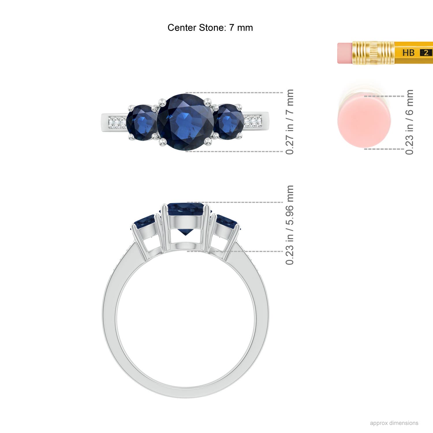 AA - Blue Sapphire / 2.33 CT / 14 KT White Gold