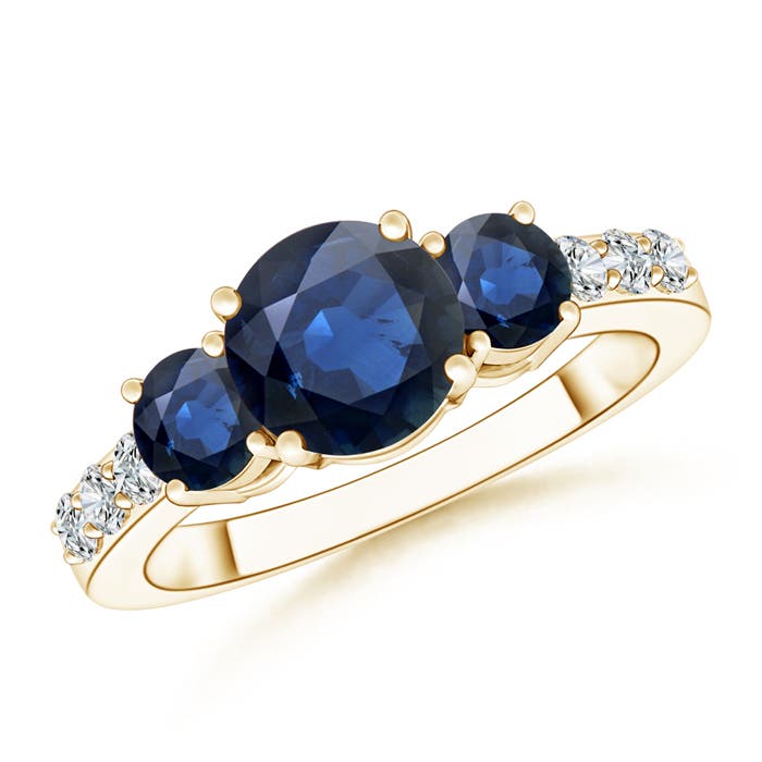 AA - Blue Sapphire / 2.33 CT / 14 KT Yellow Gold