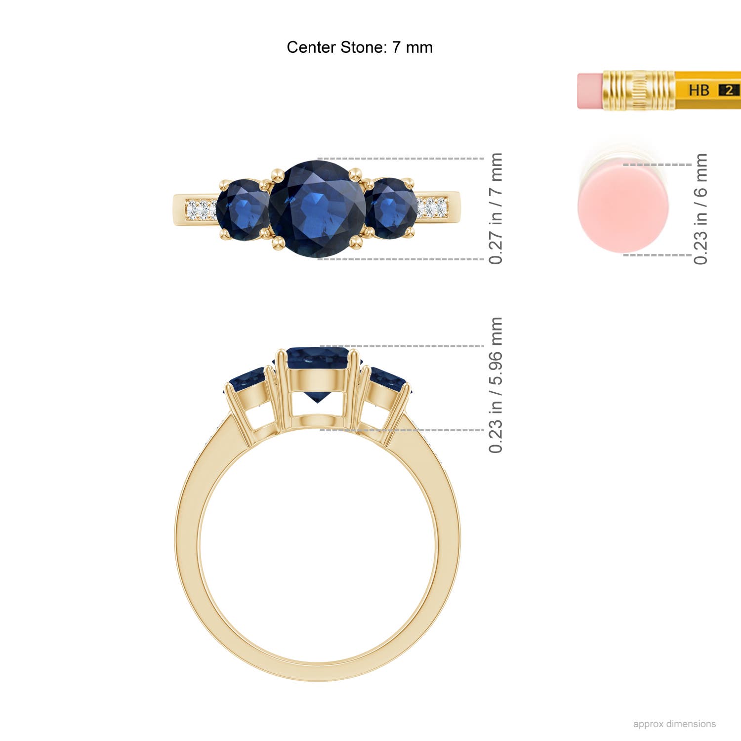 AA - Blue Sapphire / 2.33 CT / 14 KT Yellow Gold