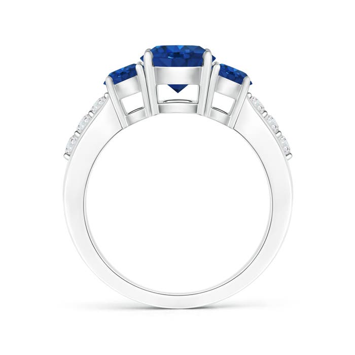 AAA - Blue Sapphire / 2.33 CT / 14 KT White Gold