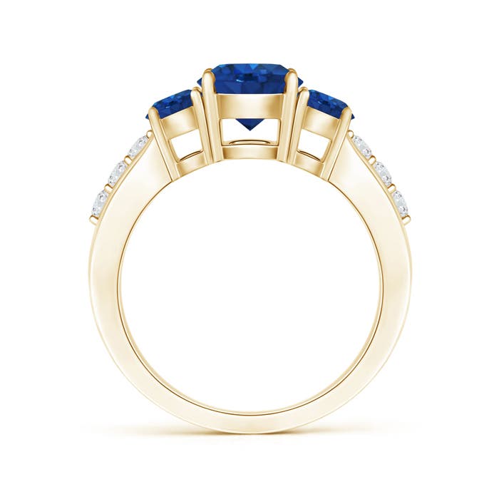 AAA - Blue Sapphire / 2.33 CT / 14 KT Yellow Gold