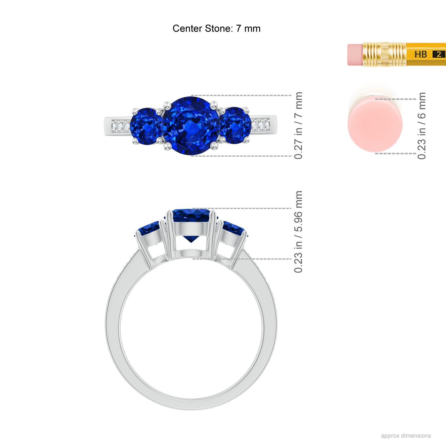 AAAA - Blue Sapphire / 2.33 CT / 14 KT White Gold