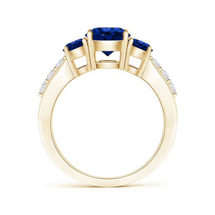 AAAA - Blue Sapphire / 2.33 CT / 14 KT Yellow Gold