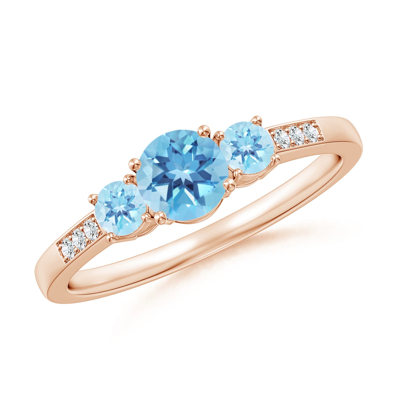 A - Swiss Blue Topaz / 0.93 CT / 14 KT Rose Gold