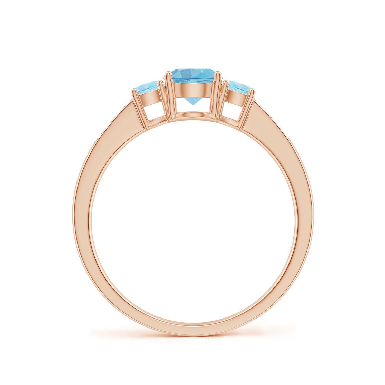 A - Swiss Blue Topaz / 0.93 CT / 14 KT Rose Gold