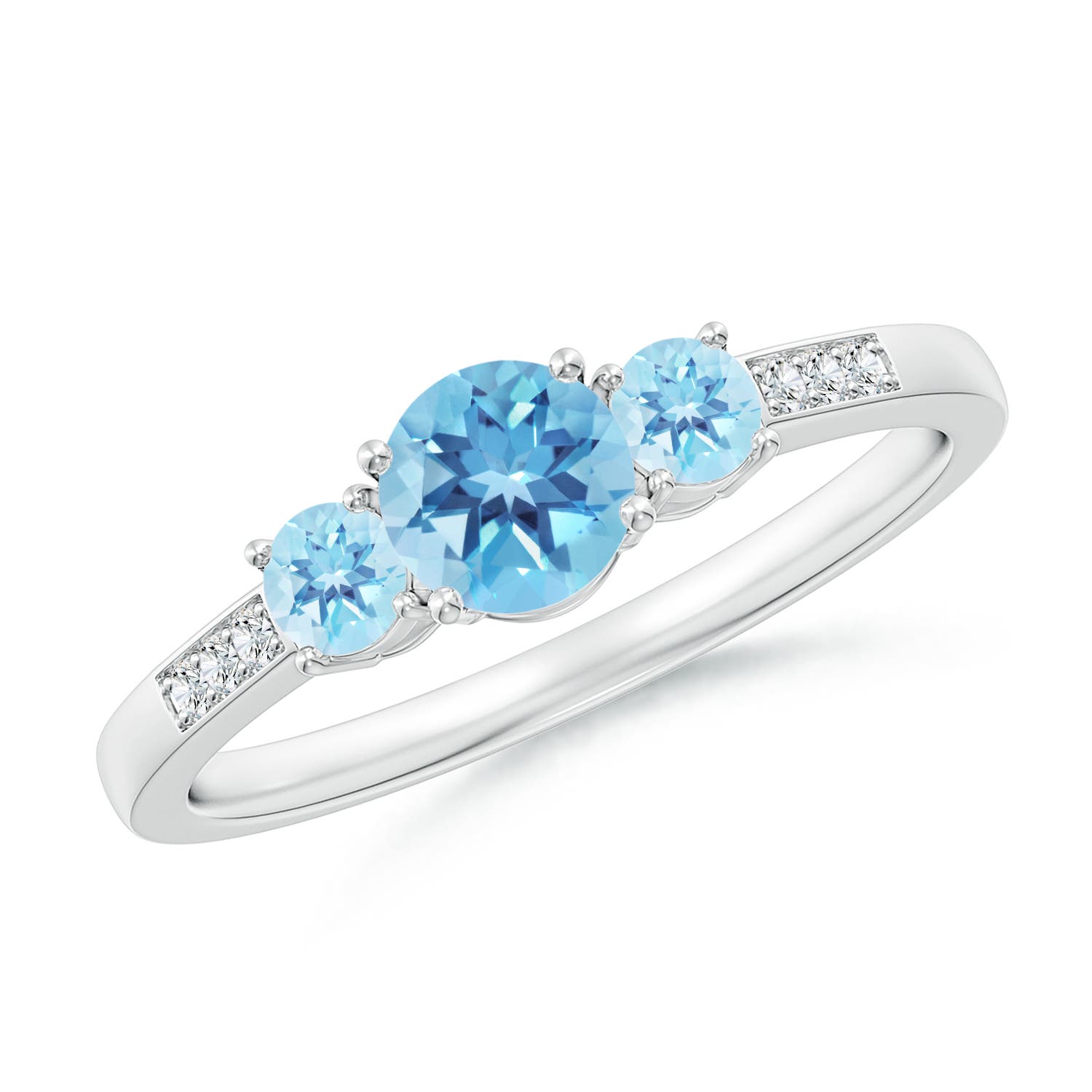 A - Swiss Blue Topaz / 0.93 CT / 14 KT White Gold