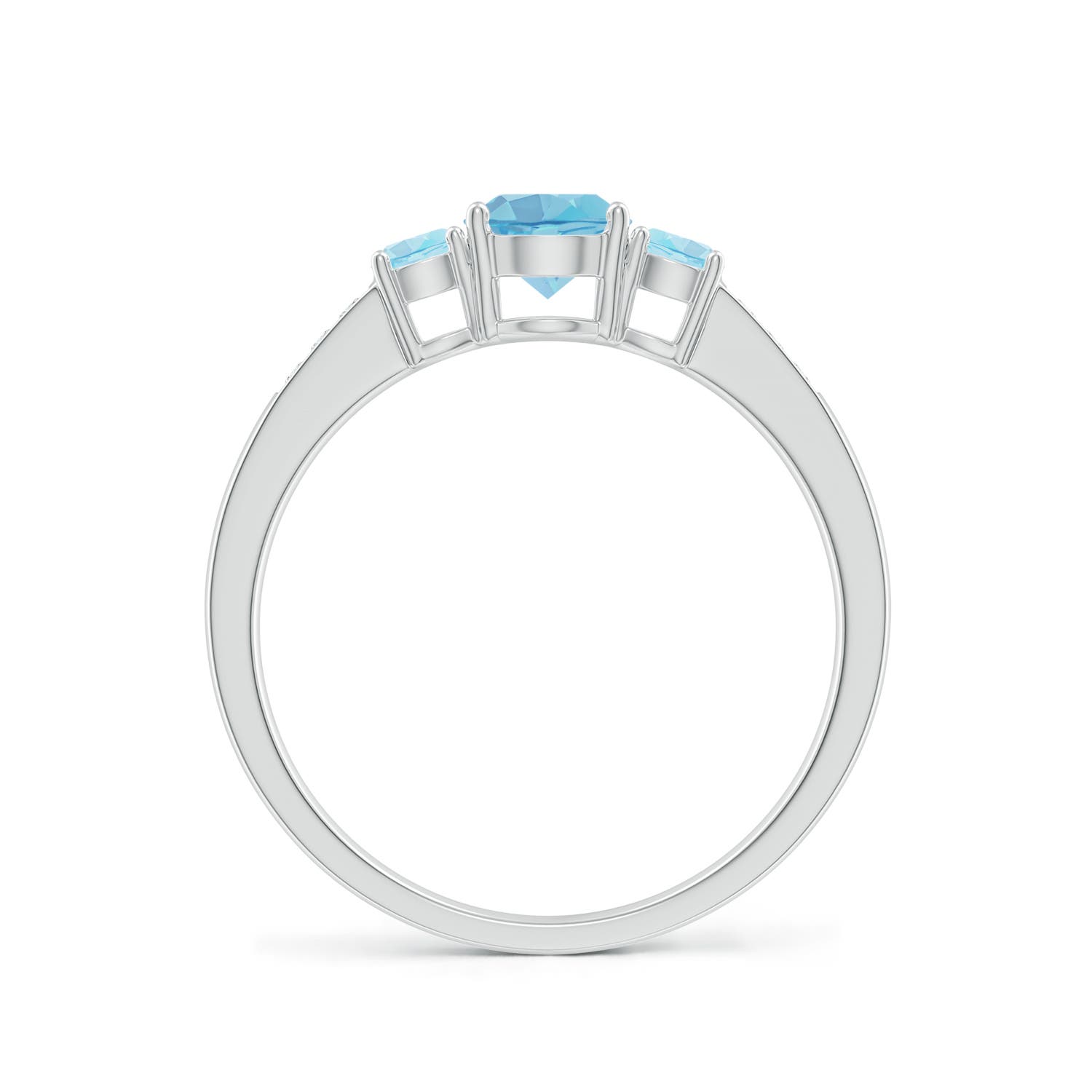 A - Swiss Blue Topaz / 0.93 CT / 14 KT White Gold