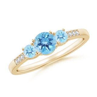 Round A Swiss Blue Topaz