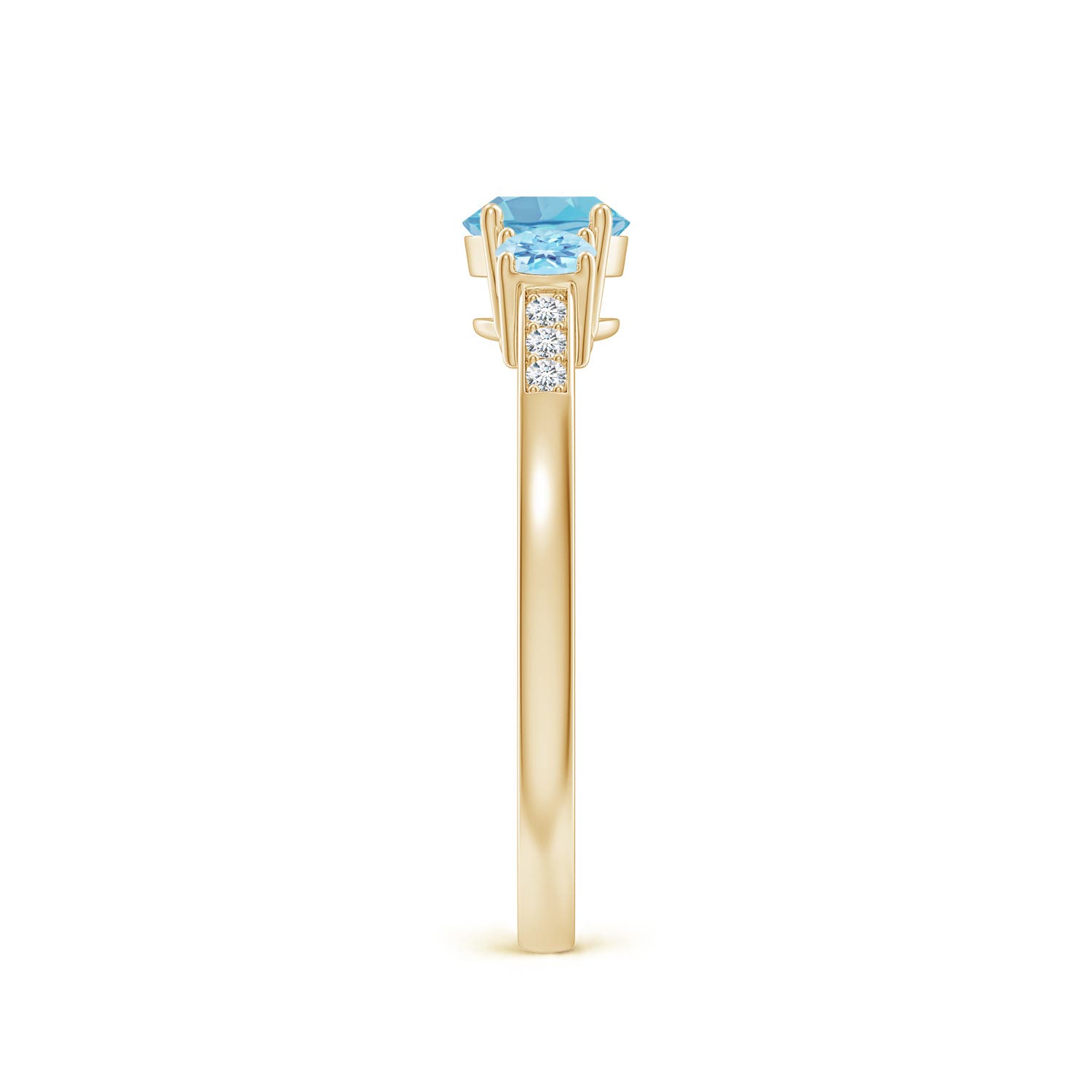 A - Swiss Blue Topaz / 0.93 CT / 14 KT Yellow Gold