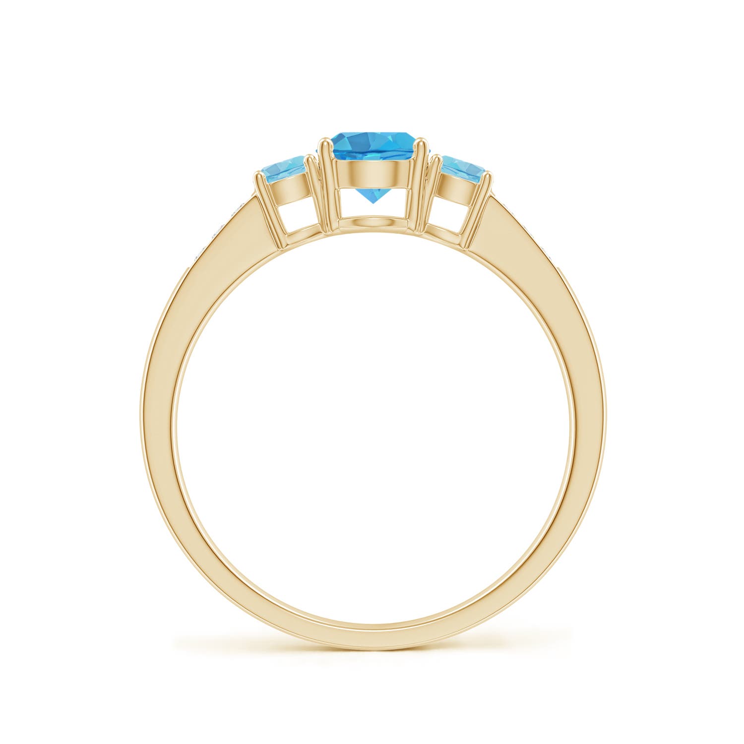 AA - Swiss Blue Topaz / 0.93 CT / 14 KT Yellow Gold