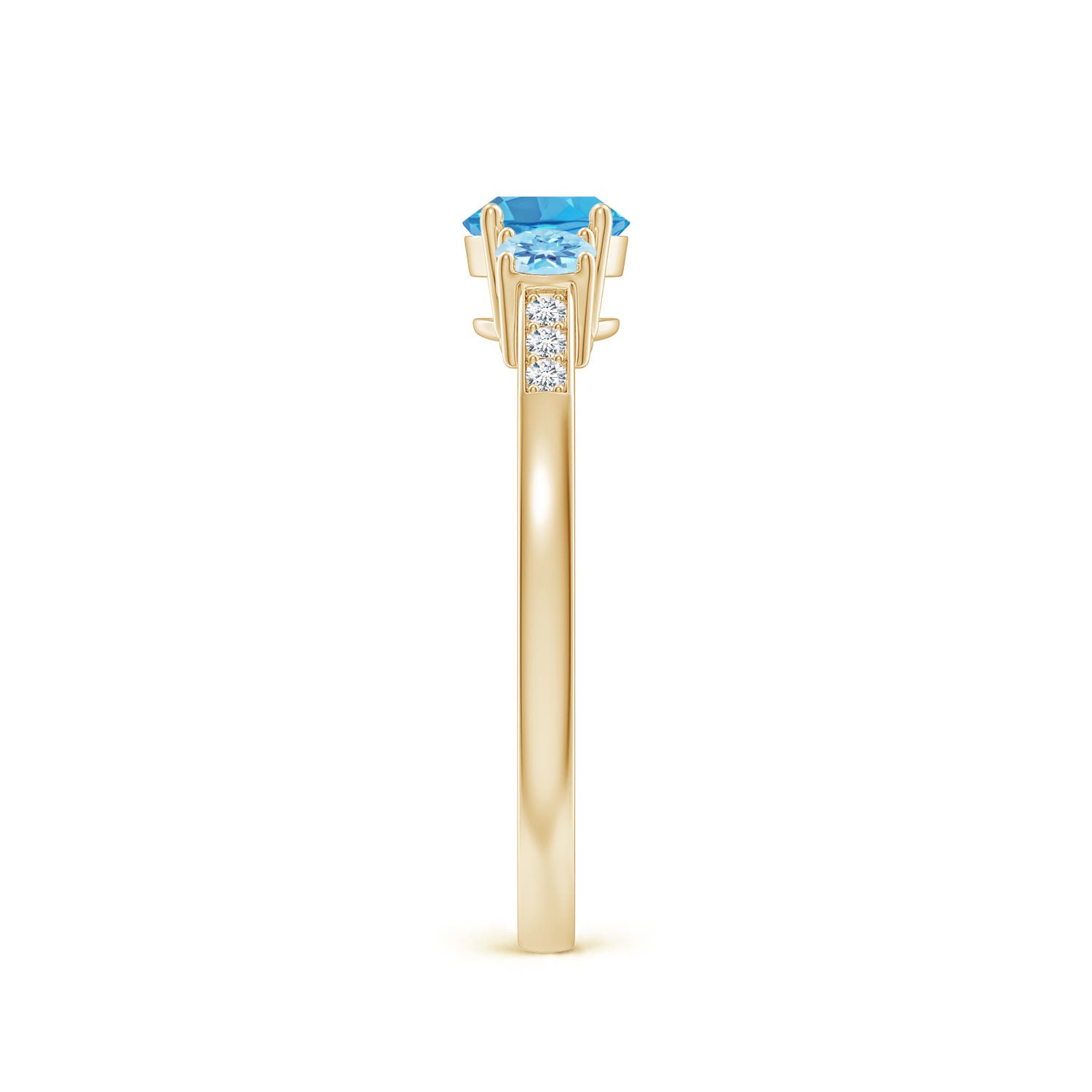 AA - Swiss Blue Topaz / 0.93 CT / 14 KT Yellow Gold