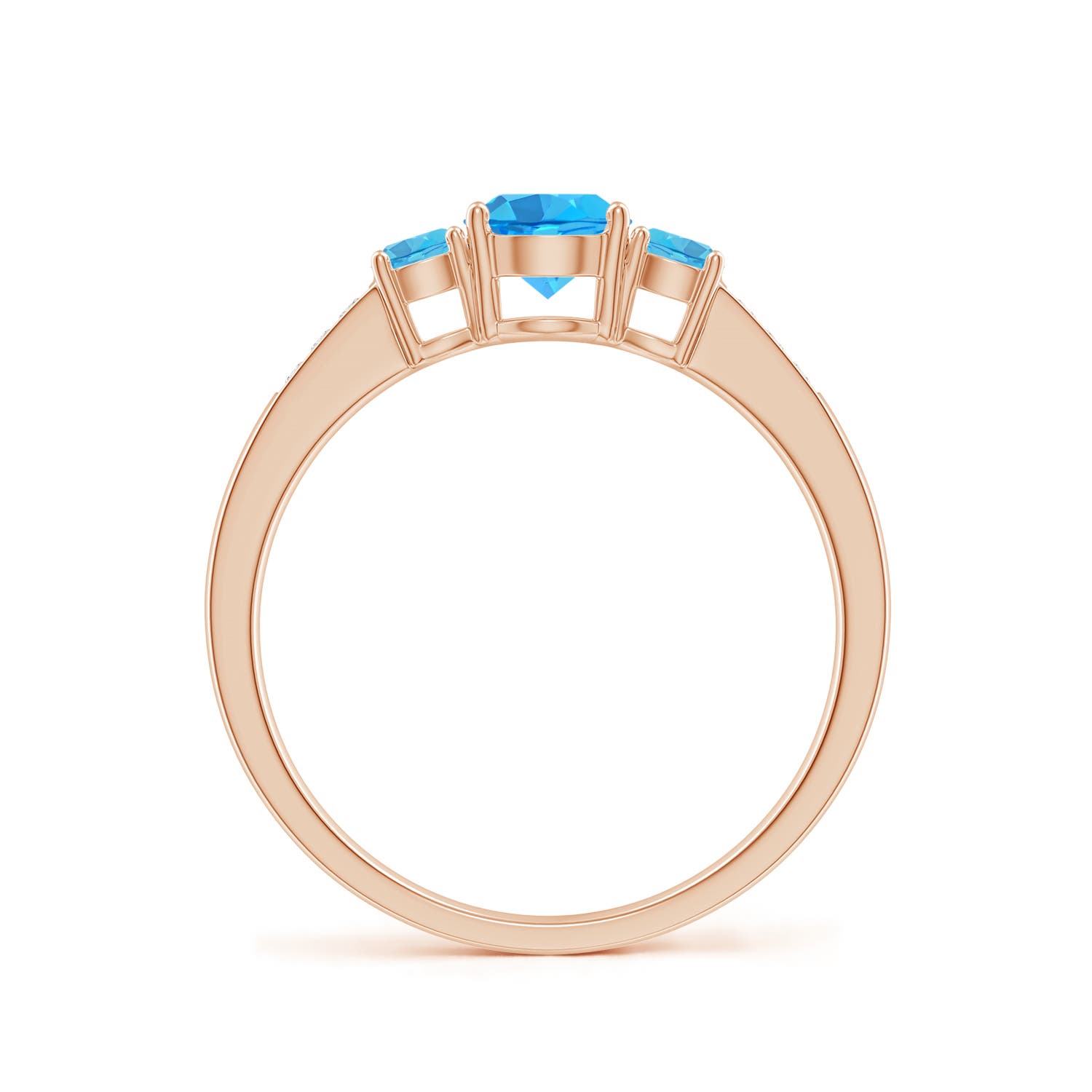 AAA - Swiss Blue Topaz / 0.93 CT / 14 KT Rose Gold