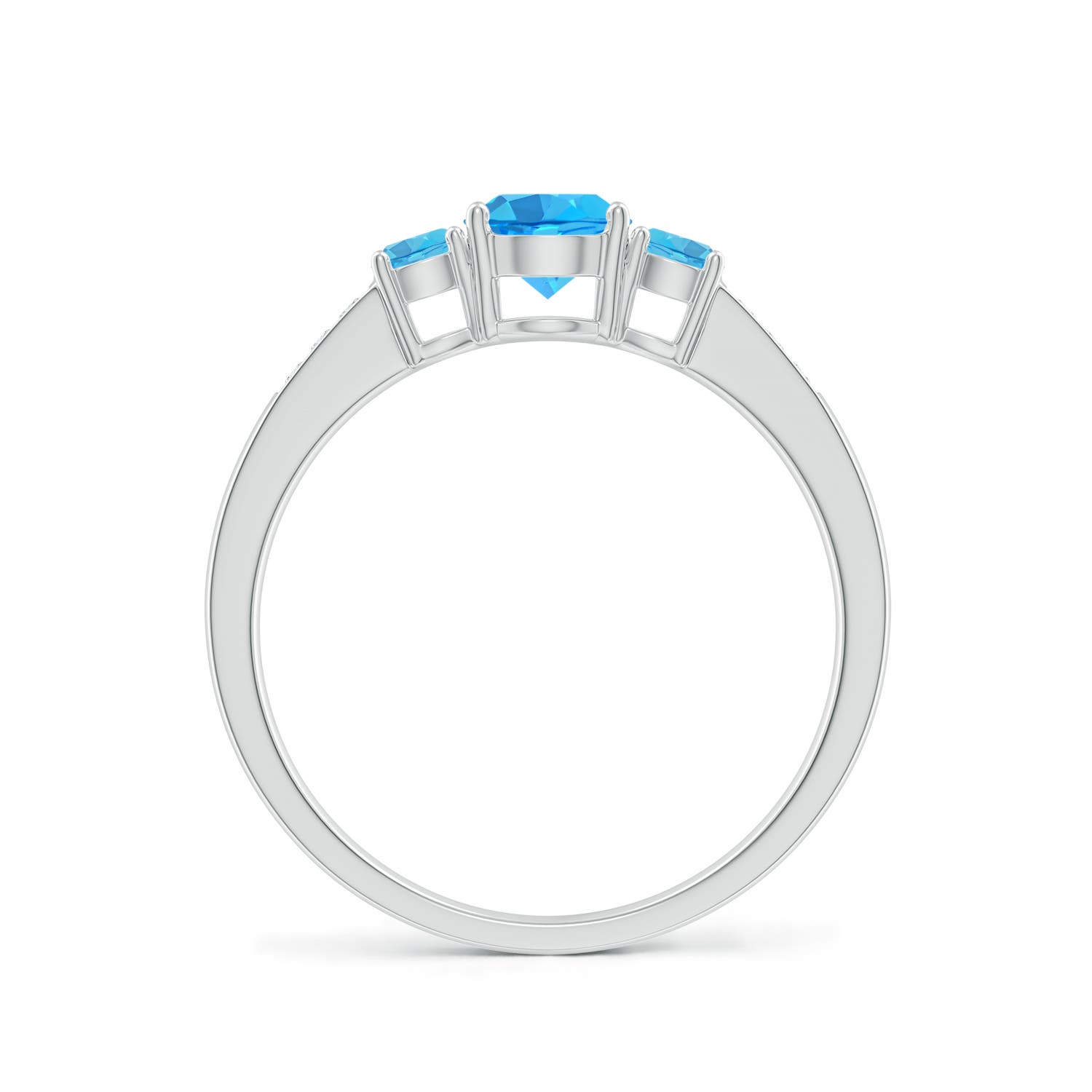 AAA - Swiss Blue Topaz / 0.93 CT / 14 KT White Gold