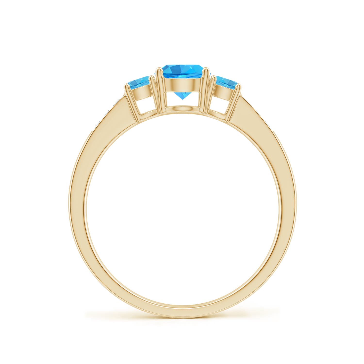 AAA - Swiss Blue Topaz / 0.93 CT / 14 KT Yellow Gold