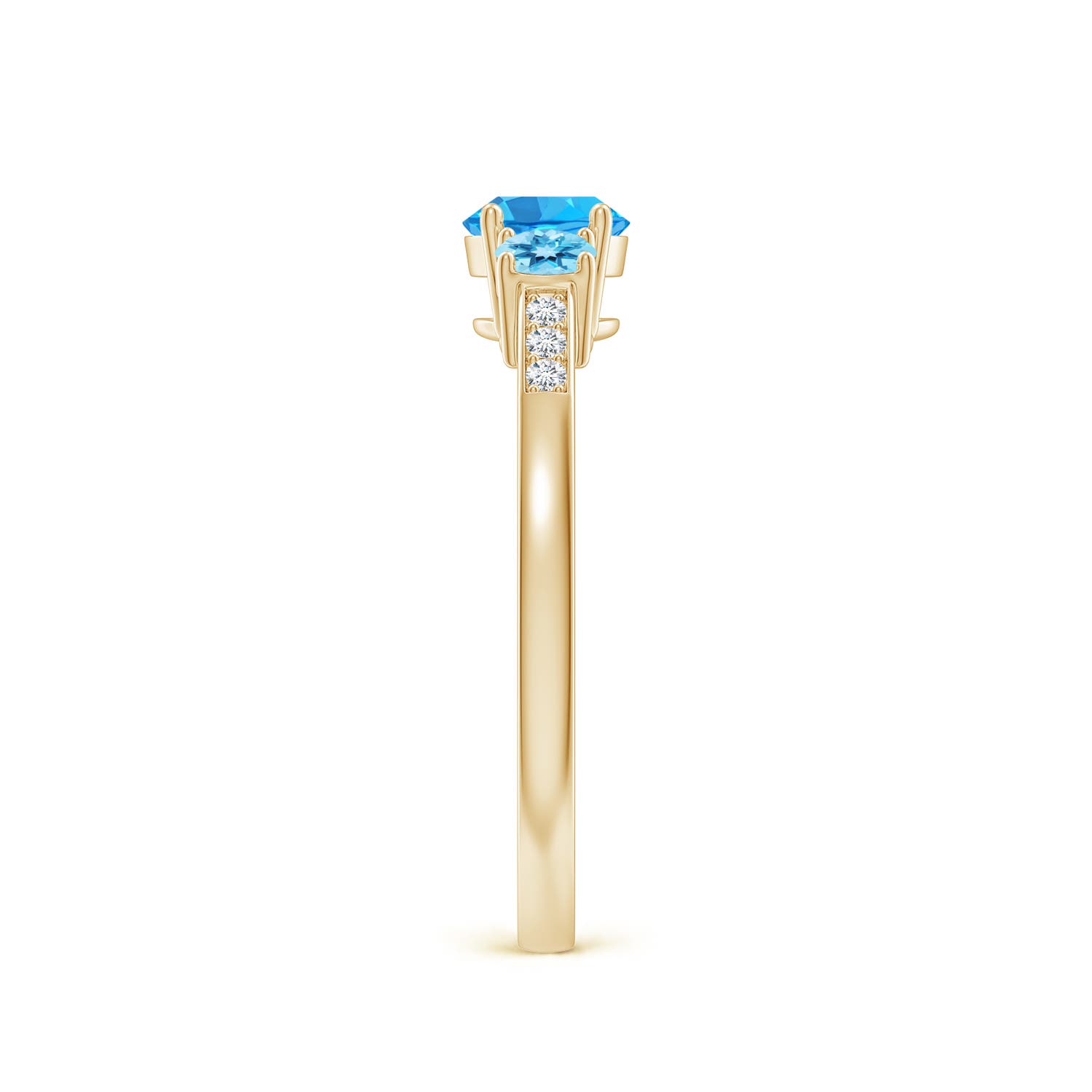 AAA - Swiss Blue Topaz / 0.93 CT / 14 KT Yellow Gold