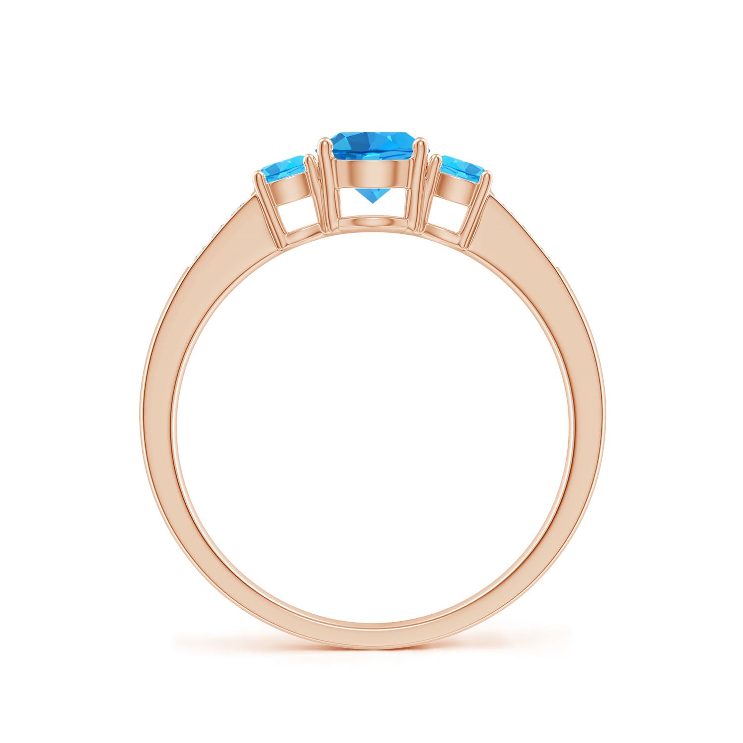 AAAA - Swiss Blue Topaz / 0.93 CT / 14 KT Rose Gold