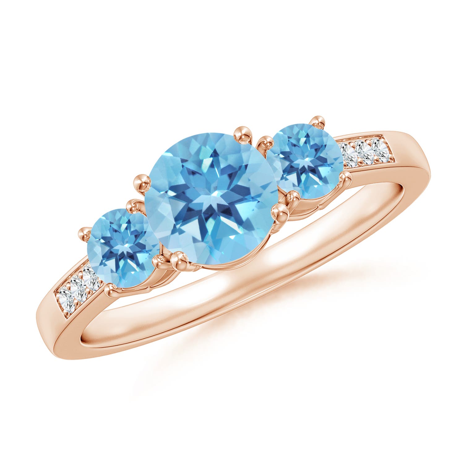 A - Swiss Blue Topaz / 1.41 CT / 14 KT Rose Gold