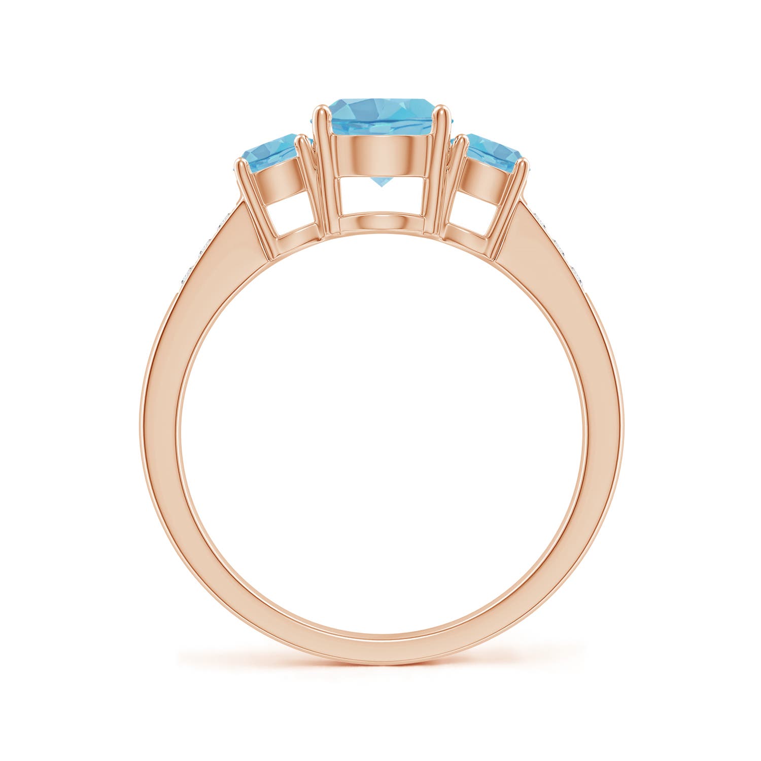 A - Swiss Blue Topaz / 1.41 CT / 14 KT Rose Gold