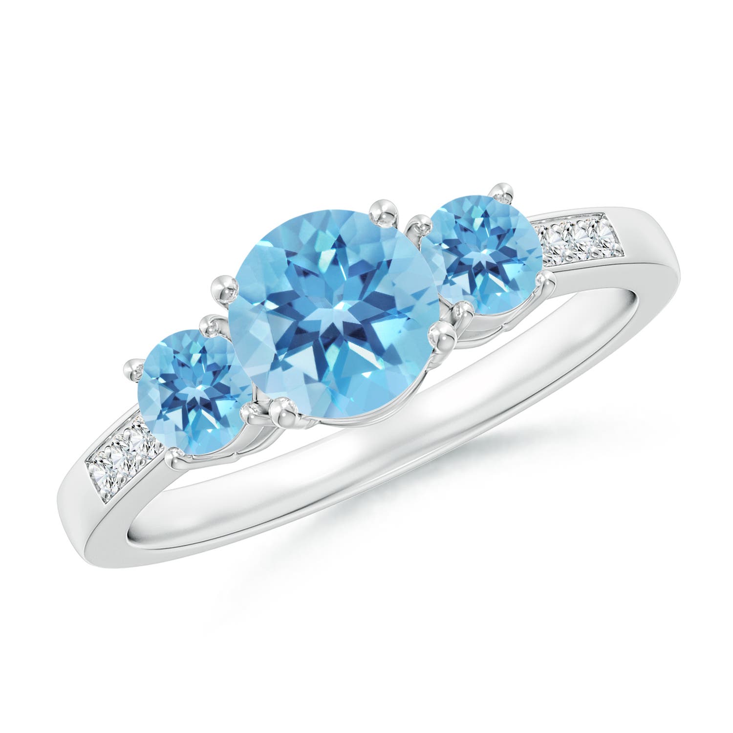 A - Swiss Blue Topaz / 1.41 CT / 14 KT White Gold