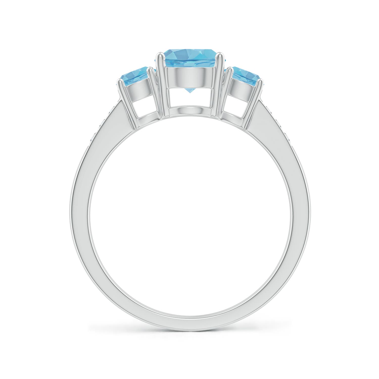 A - Swiss Blue Topaz / 1.41 CT / 14 KT White Gold