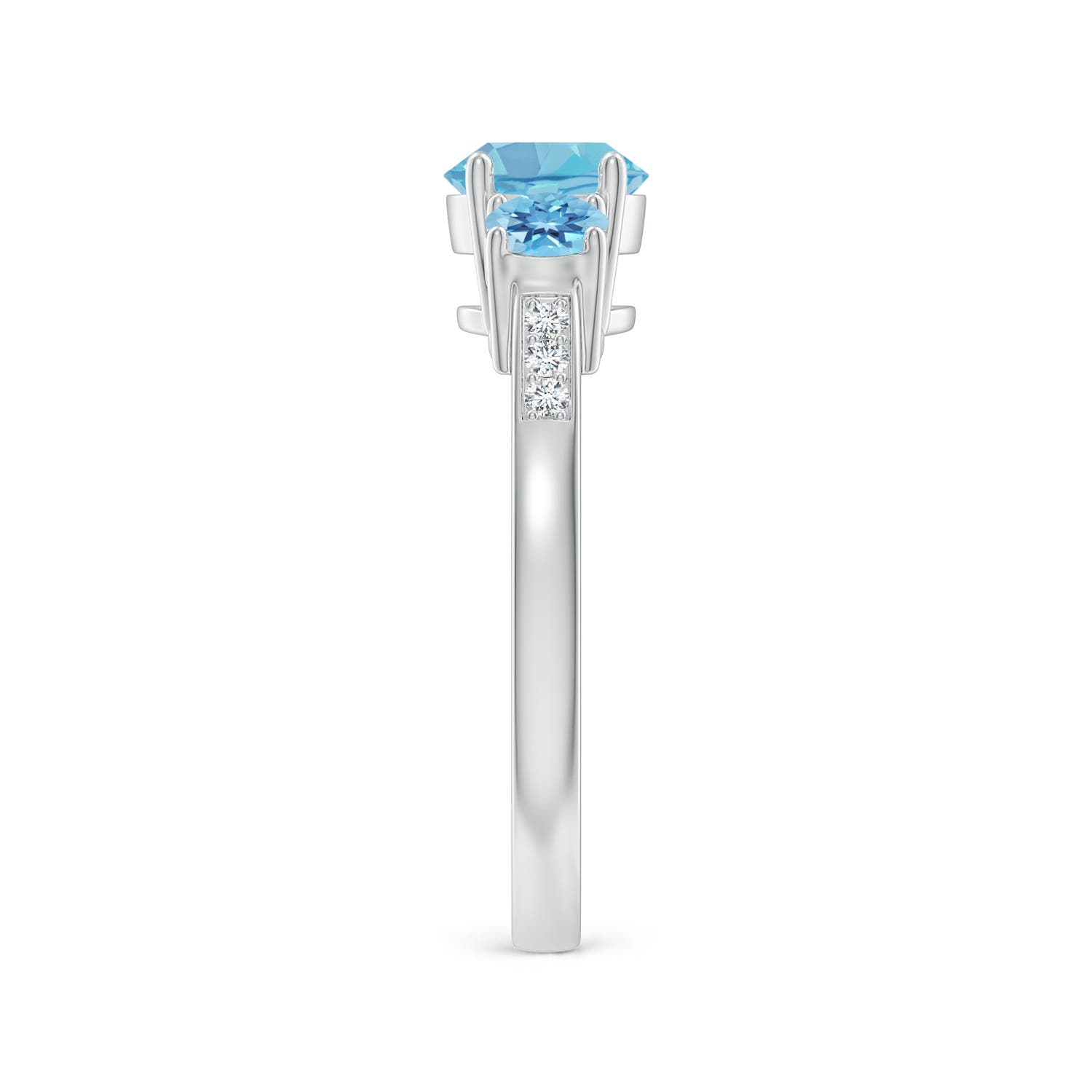 A - Swiss Blue Topaz / 1.41 CT / 14 KT White Gold