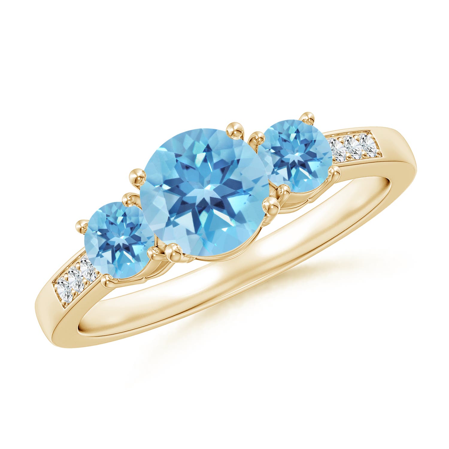 A - Swiss Blue Topaz / 1.41 CT / 14 KT Yellow Gold