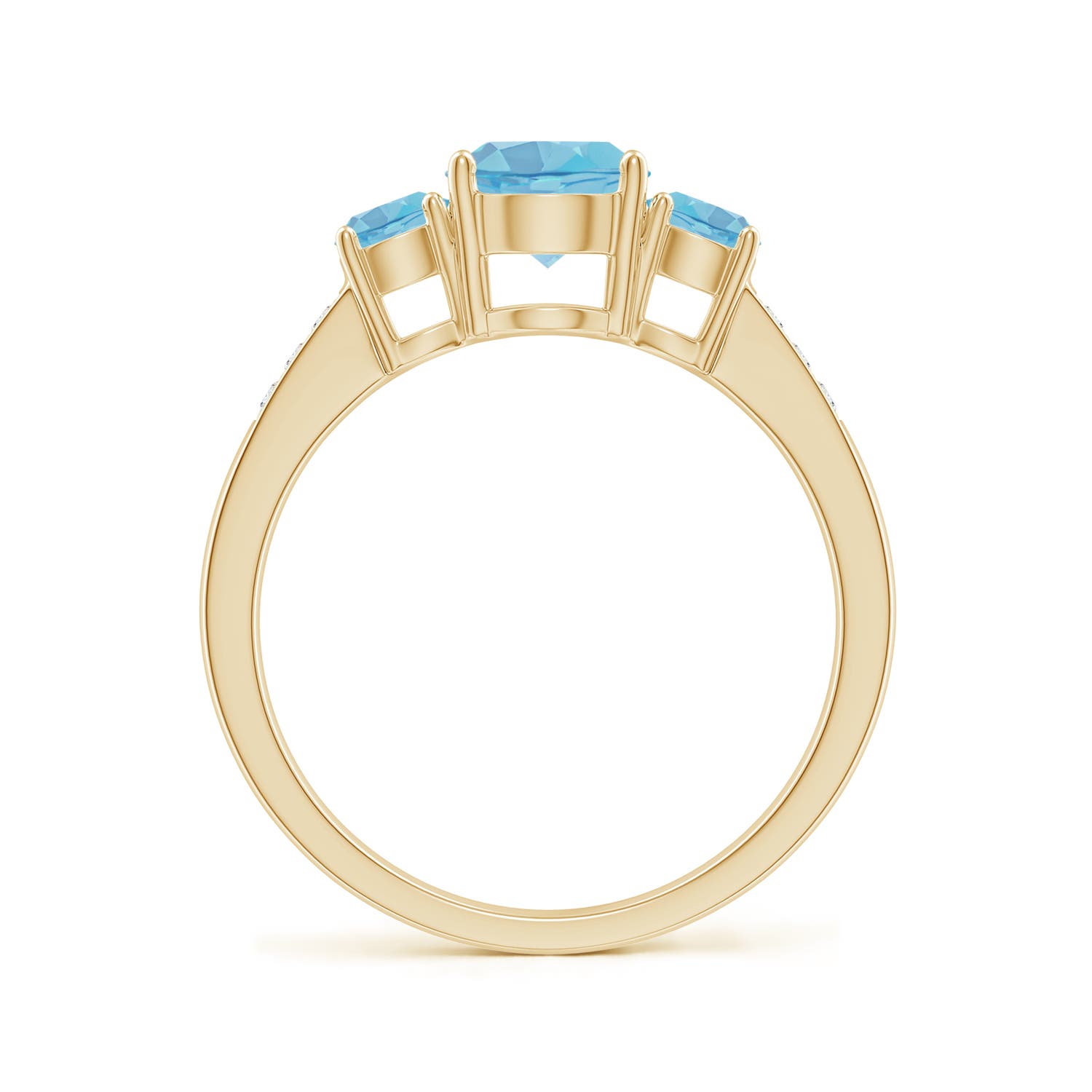 A - Swiss Blue Topaz / 1.41 CT / 14 KT Yellow Gold