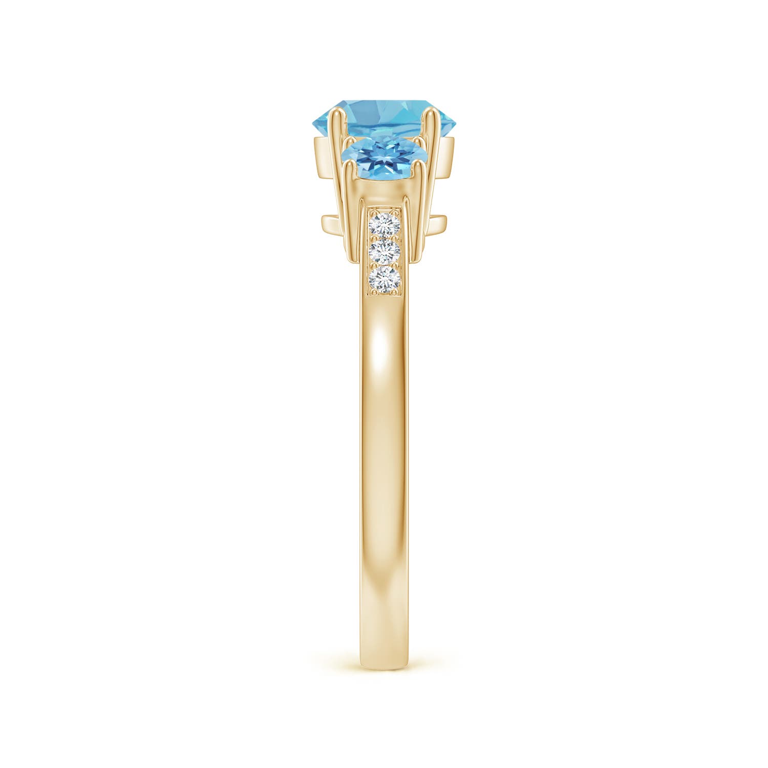 A - Swiss Blue Topaz / 1.41 CT / 14 KT Yellow Gold