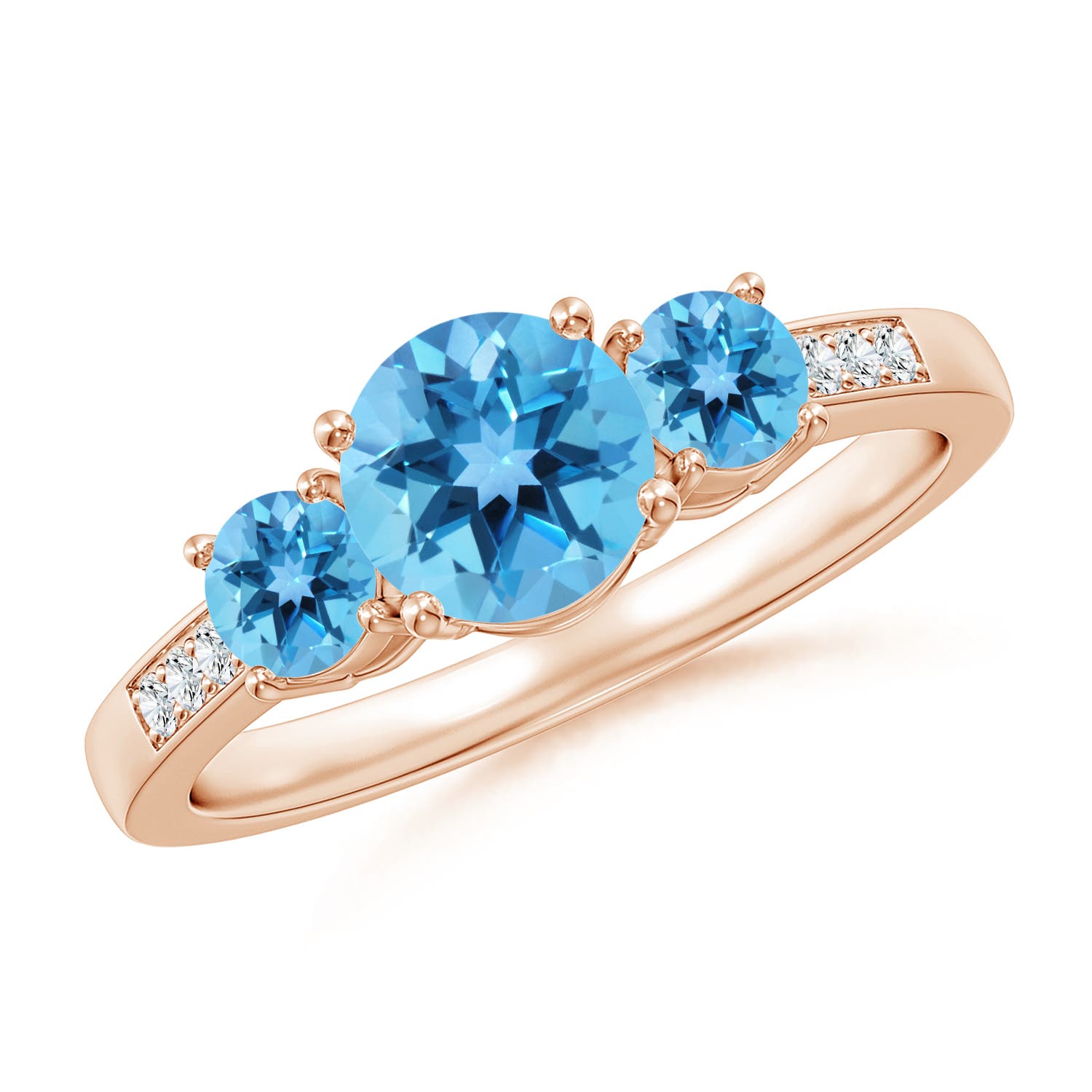 AA - Swiss Blue Topaz / 1.41 CT / 14 KT Rose Gold