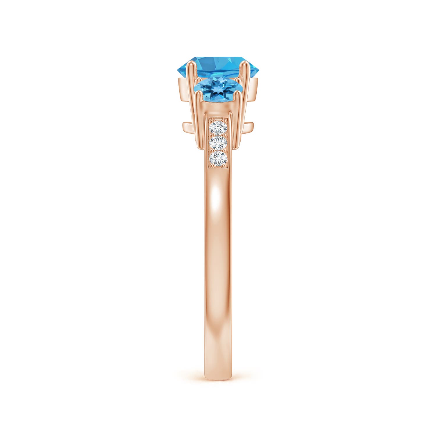 AA - Swiss Blue Topaz / 1.41 CT / 14 KT Rose Gold