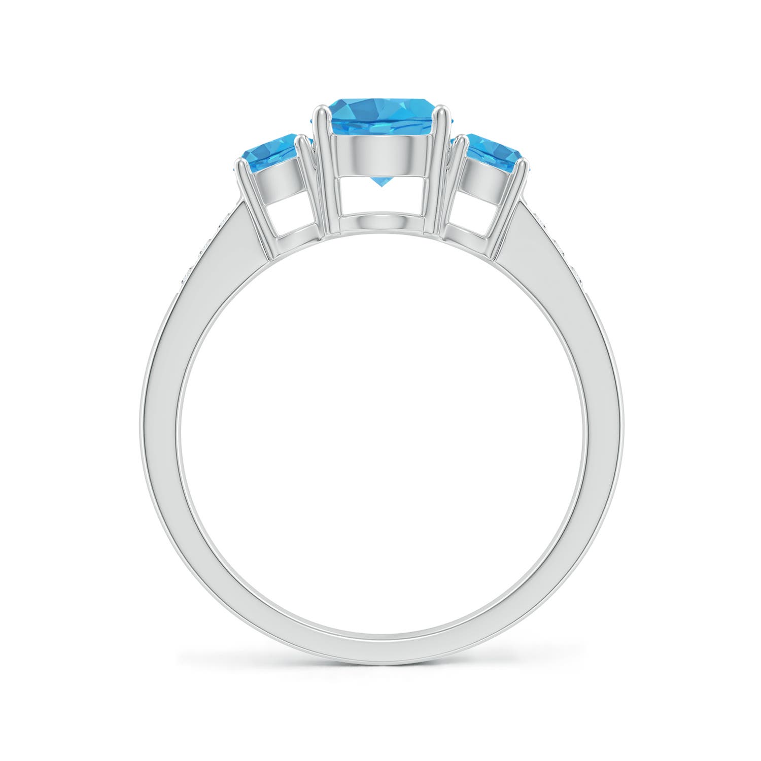 AA - Swiss Blue Topaz / 1.41 CT / 14 KT White Gold