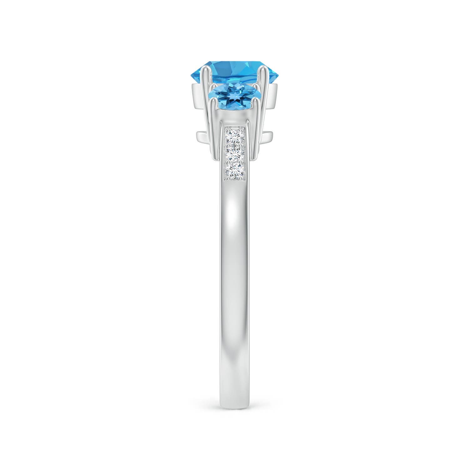 AA - Swiss Blue Topaz / 1.41 CT / 14 KT White Gold