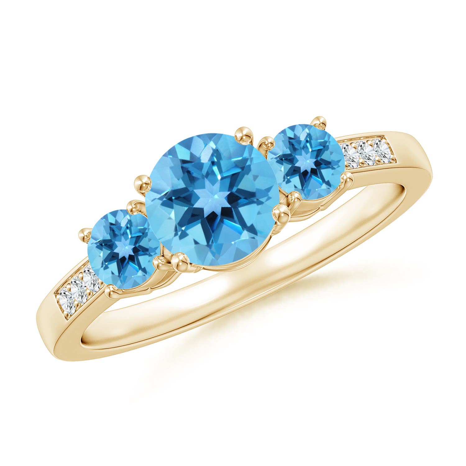 AA - Swiss Blue Topaz / 1.41 CT / 14 KT Yellow Gold