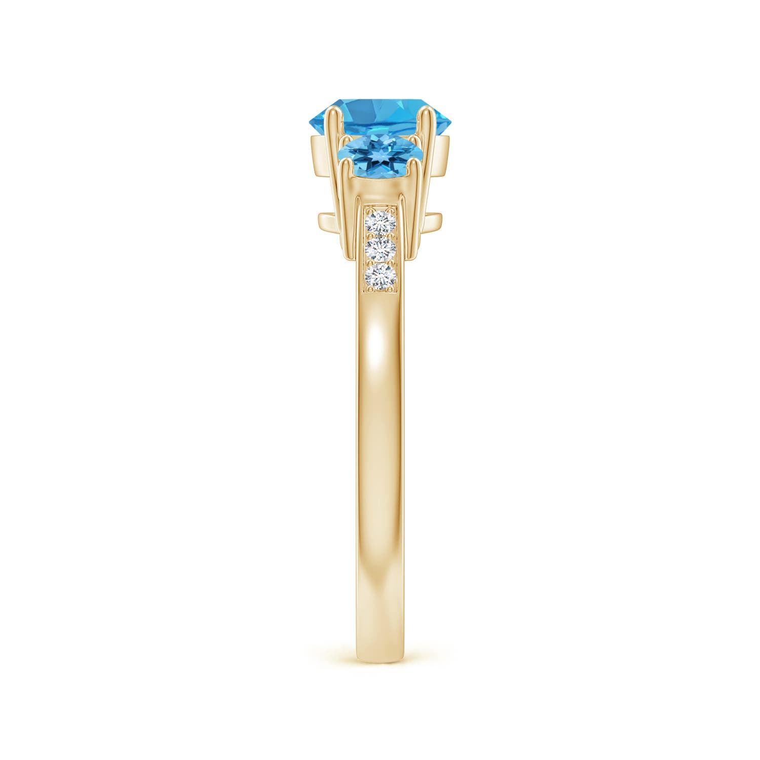 AA - Swiss Blue Topaz / 1.41 CT / 14 KT Yellow Gold