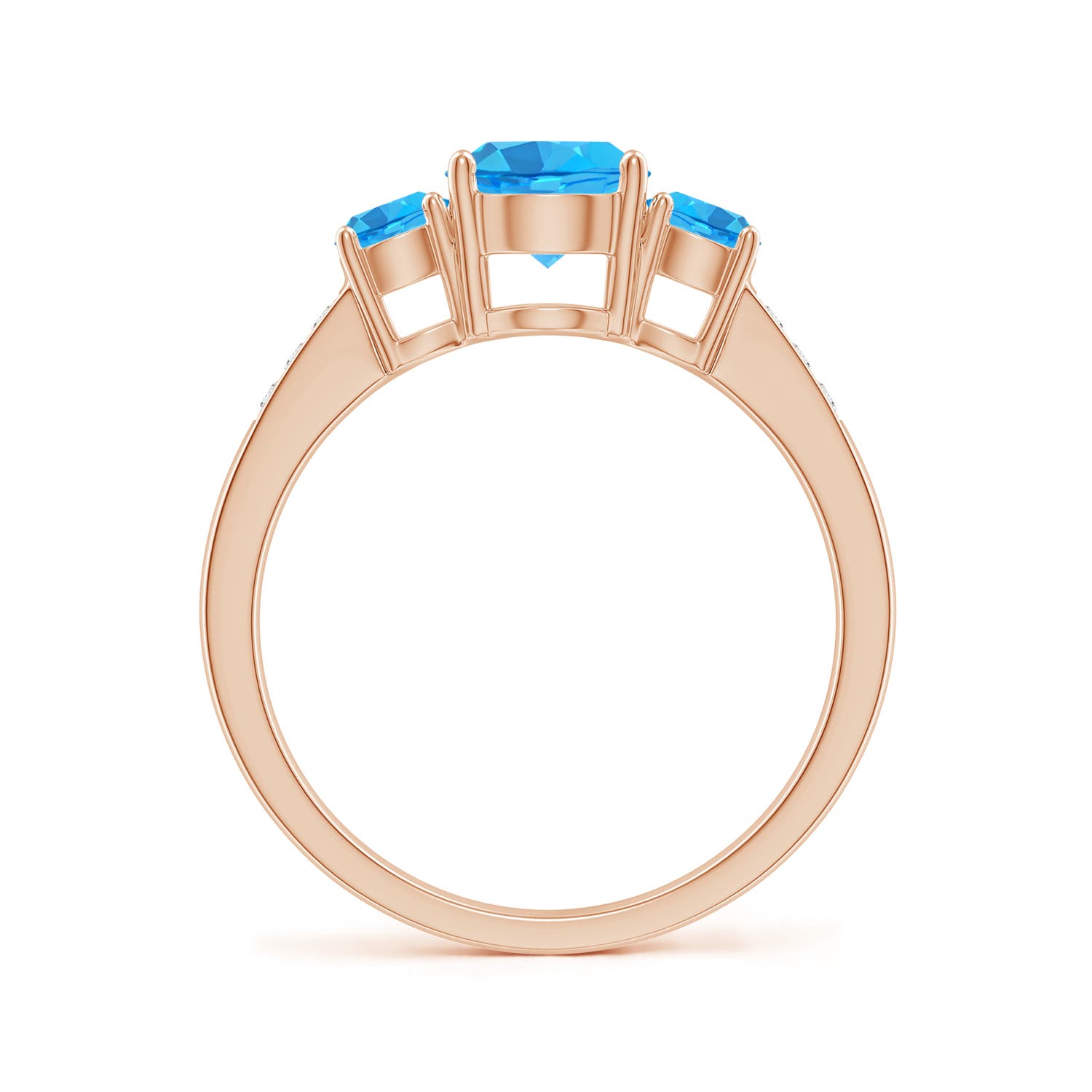 AAA - Swiss Blue Topaz / 1.41 CT / 14 KT Rose Gold