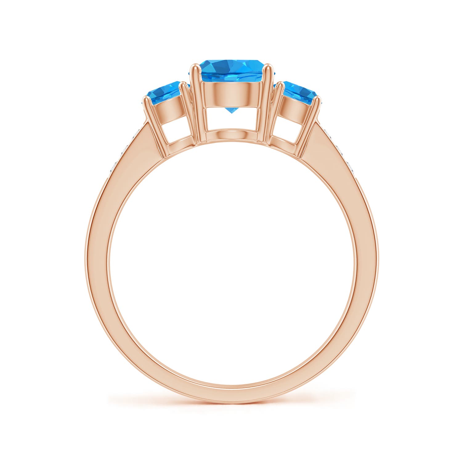 AAAA - Swiss Blue Topaz / 1.41 CT / 14 KT Rose Gold