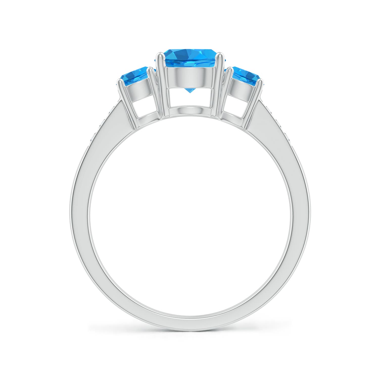 AAAA - Swiss Blue Topaz / 1.41 CT / 14 KT White Gold