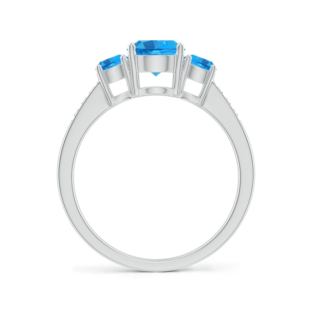 6mm AAAA Three Stone Round Swiss Blue Topaz Ring with Diamond Accents in White Gold - side_1