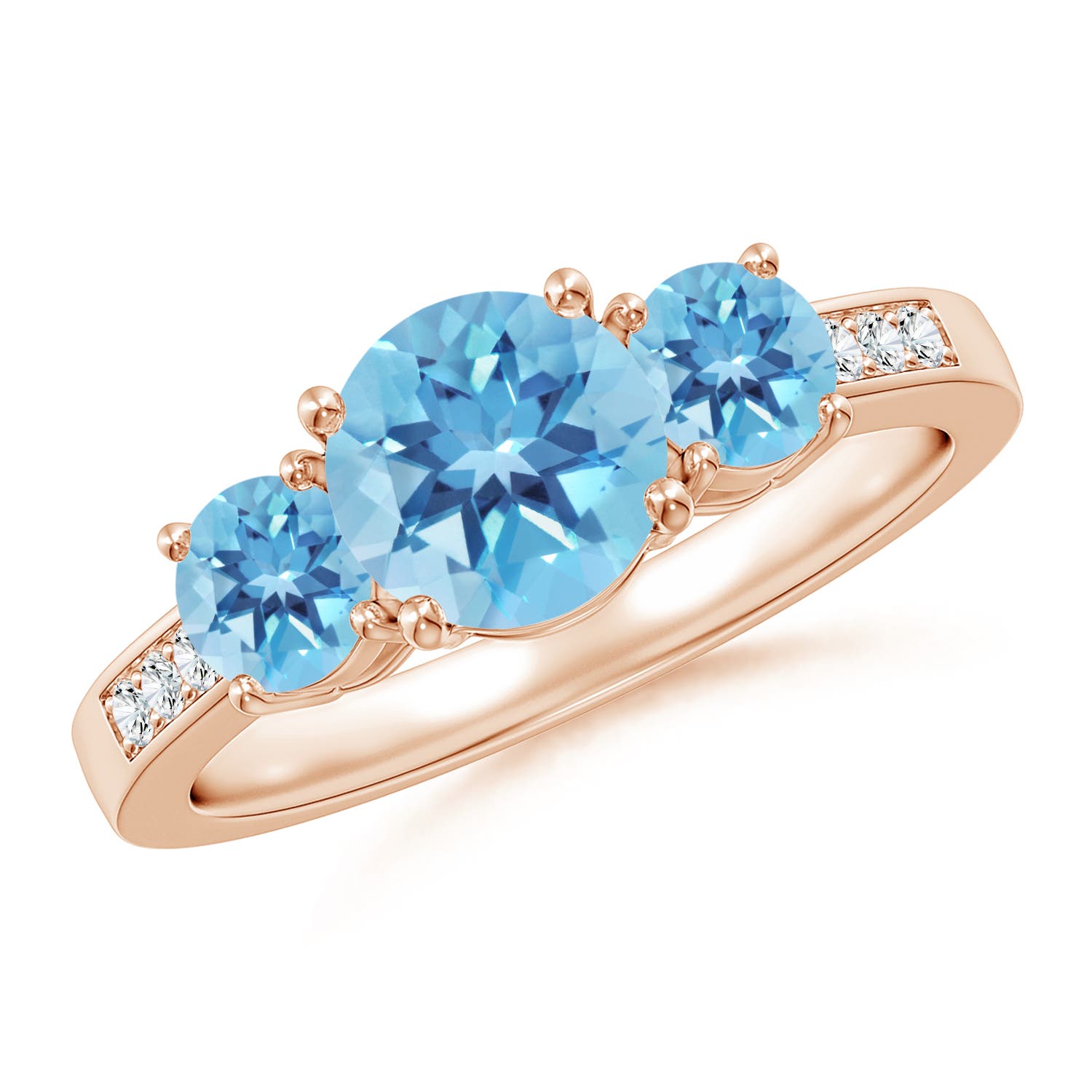 A - Swiss Blue Topaz / 2.26 CT / 14 KT Rose Gold