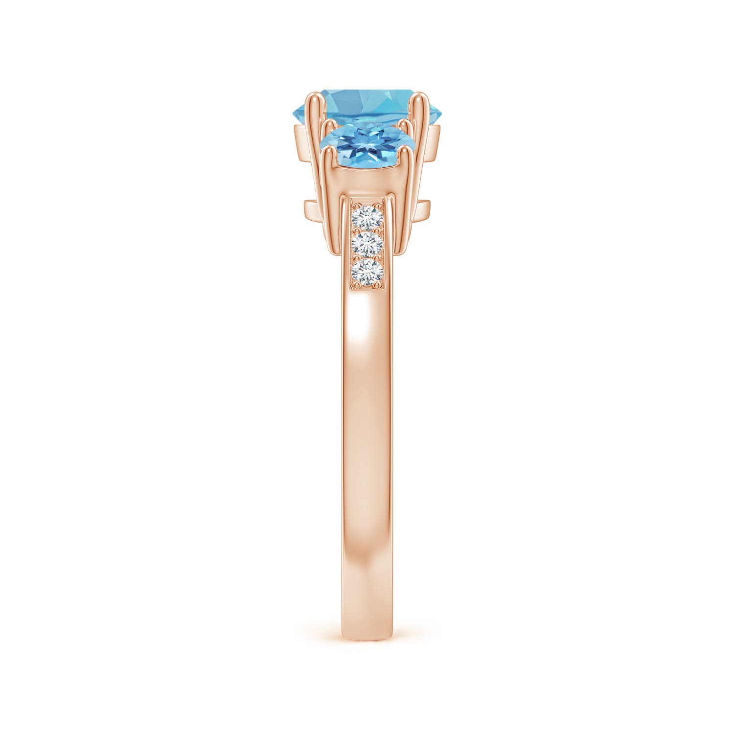 A - Swiss Blue Topaz / 2.26 CT / 14 KT Rose Gold