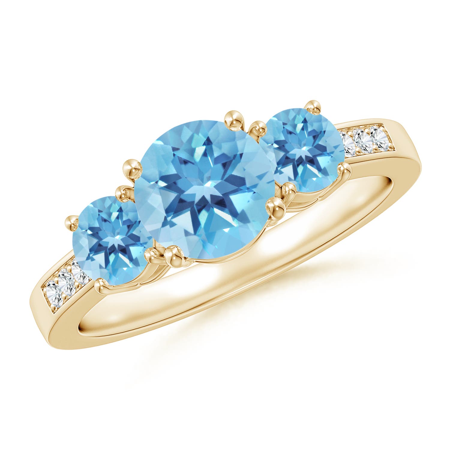 A - Swiss Blue Topaz / 2.26 CT / 14 KT Yellow Gold