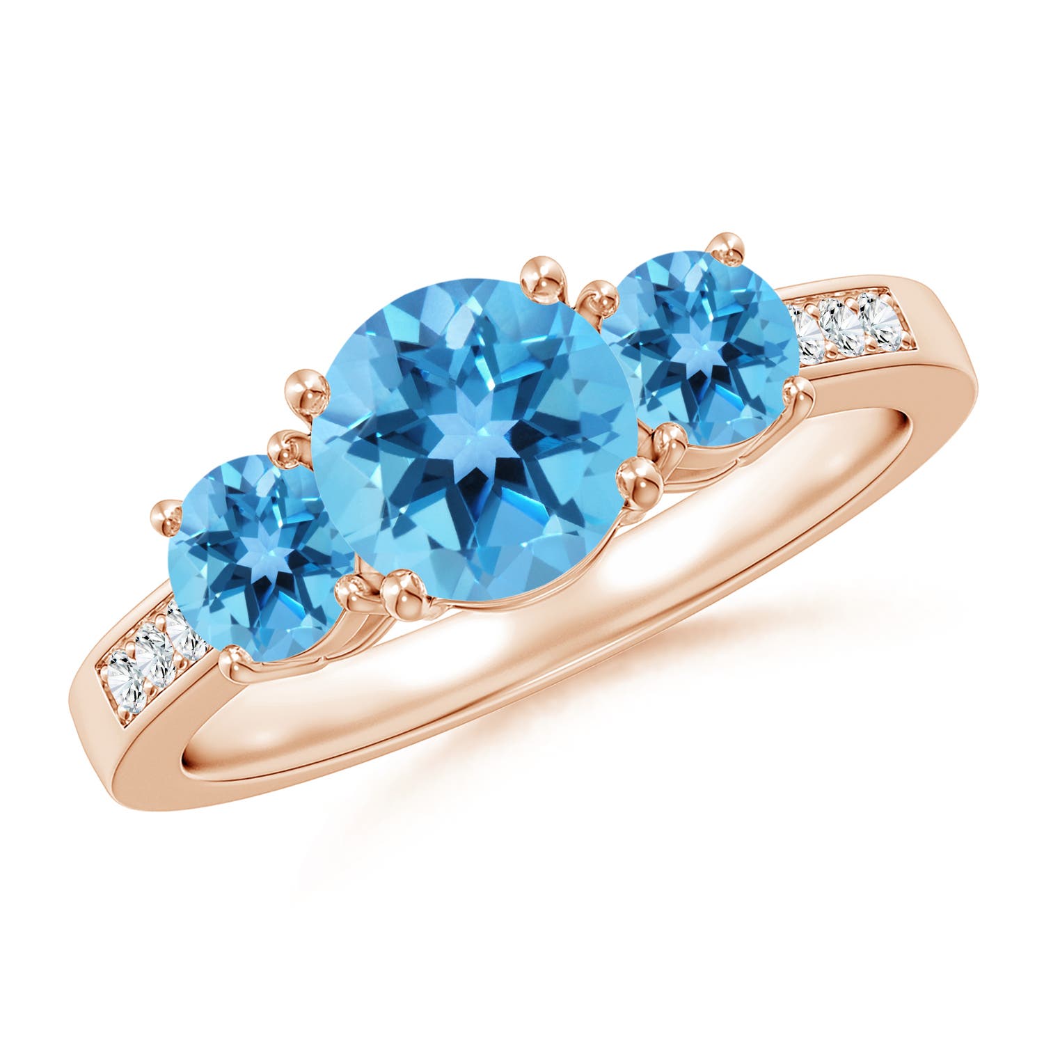 AA - Swiss Blue Topaz / 2.26 CT / 14 KT Rose Gold