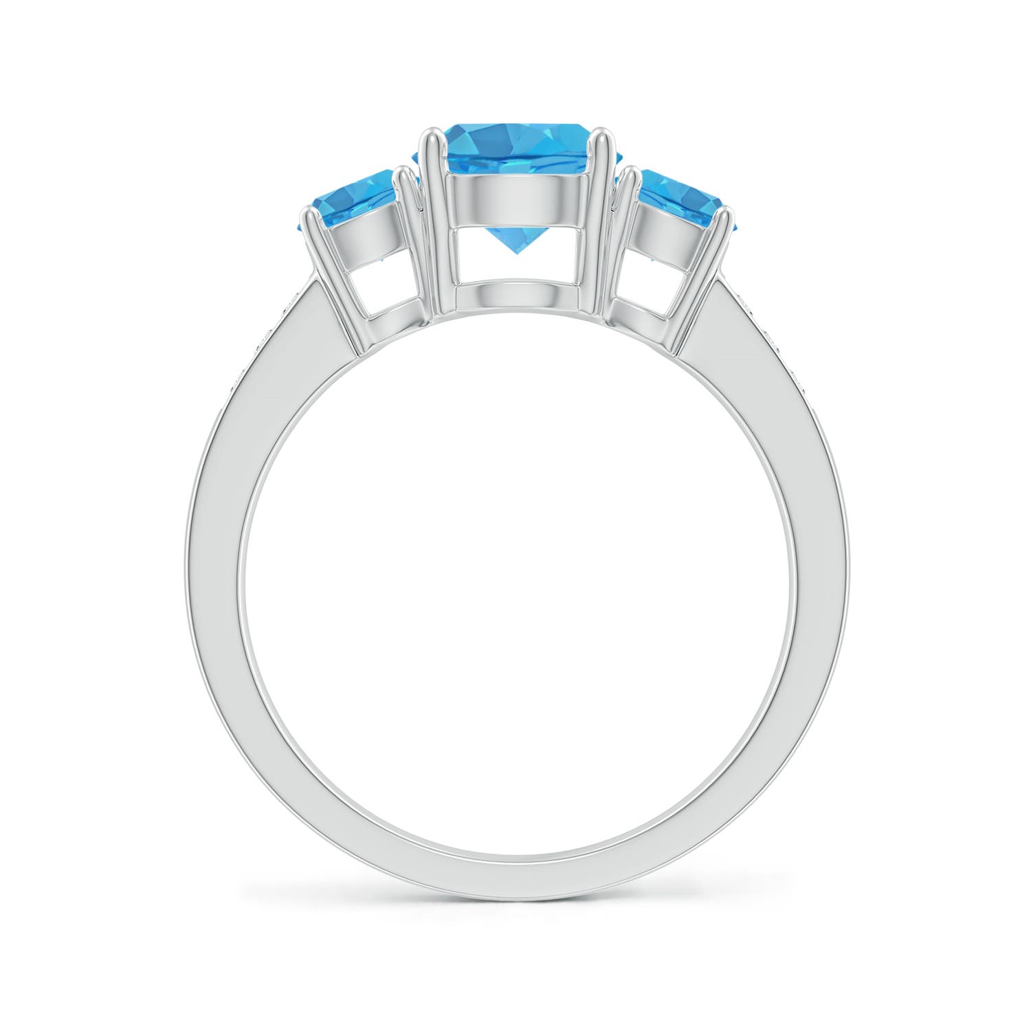 AA - Swiss Blue Topaz / 2.26 CT / 14 KT White Gold