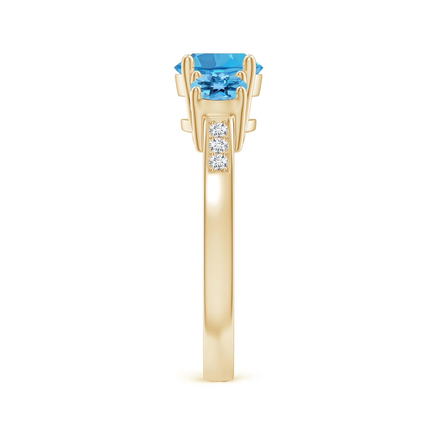 AA - Swiss Blue Topaz / 2.26 CT / 14 KT Yellow Gold