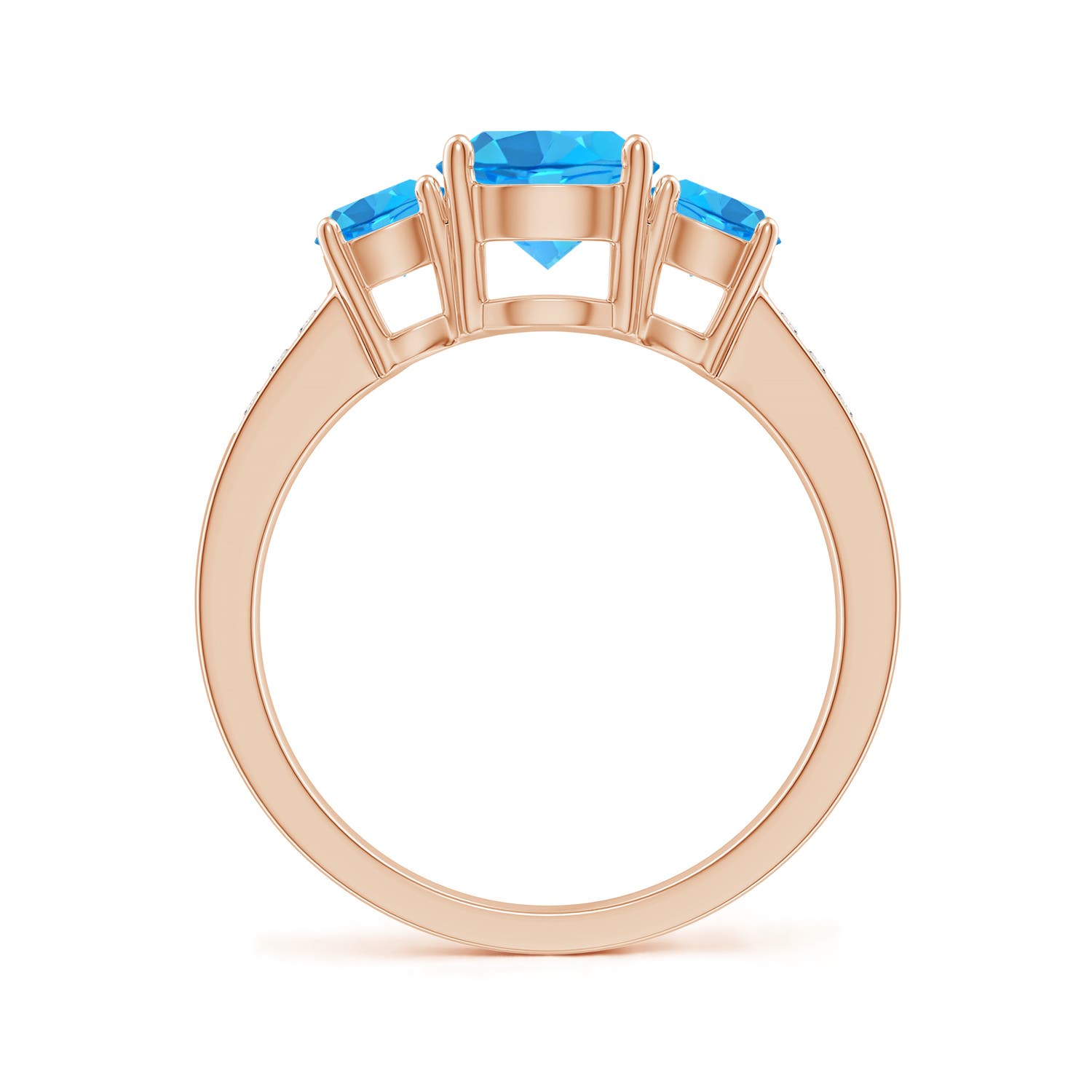 AAA - Swiss Blue Topaz / 2.26 CT / 14 KT Rose Gold