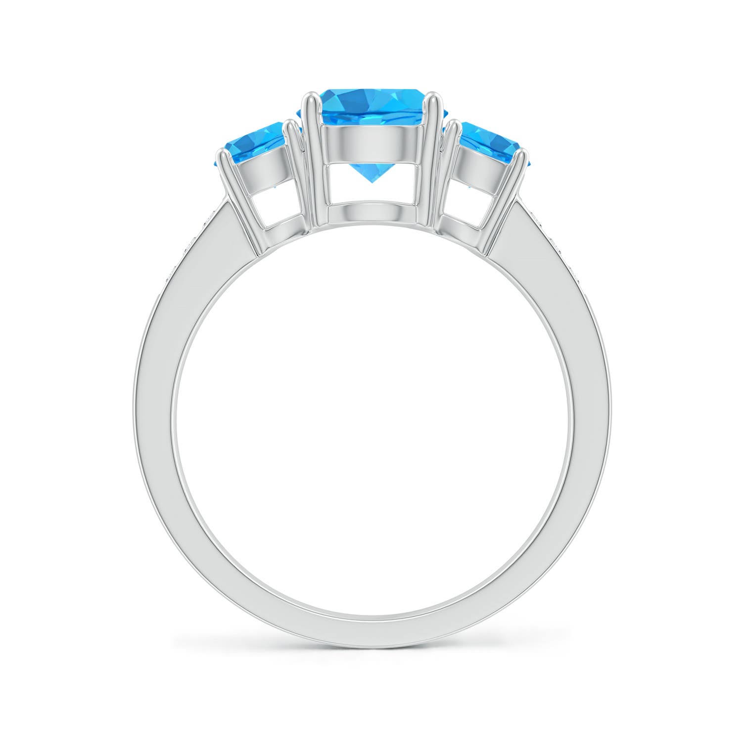 AAA - Swiss Blue Topaz / 2.26 CT / 14 KT White Gold