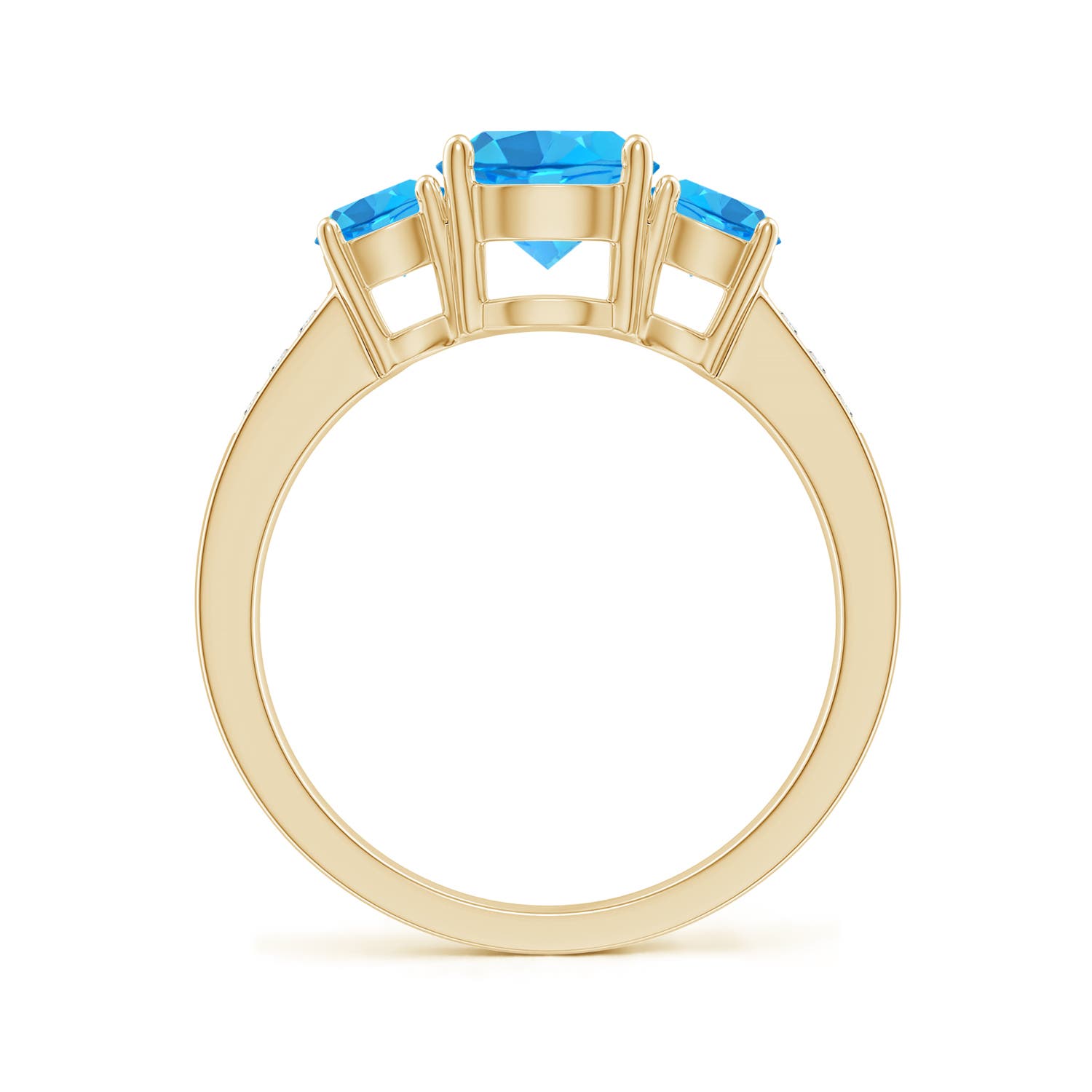 AAA - Swiss Blue Topaz / 2.26 CT / 14 KT Yellow Gold