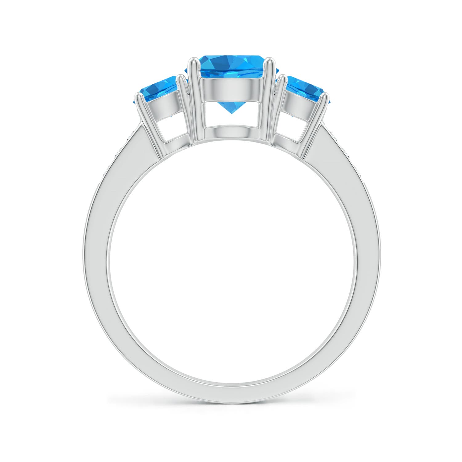 AAAA - Swiss Blue Topaz / 2.26 CT / 14 KT White Gold