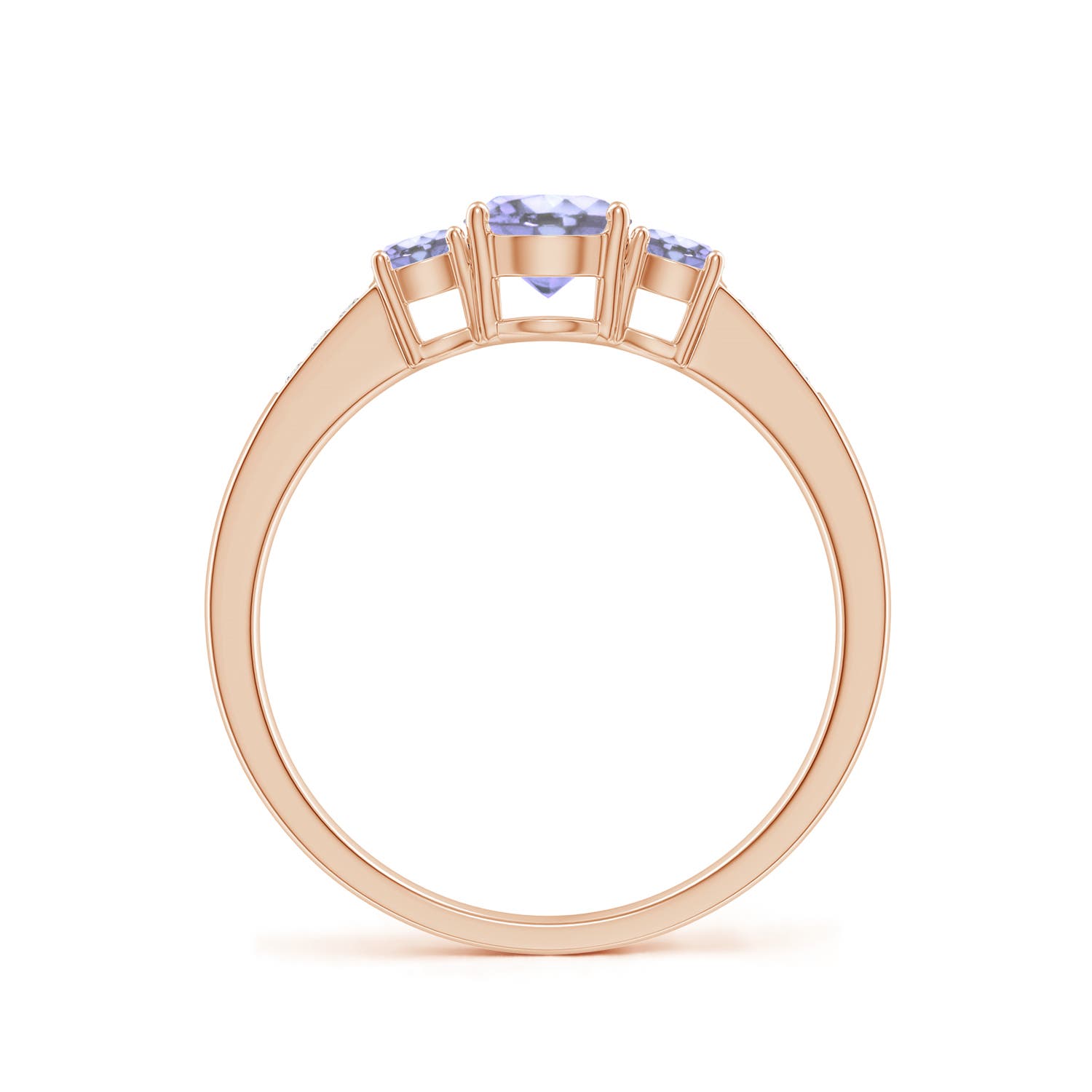 A - Tanzanite / 0.75 CT / 14 KT Rose Gold