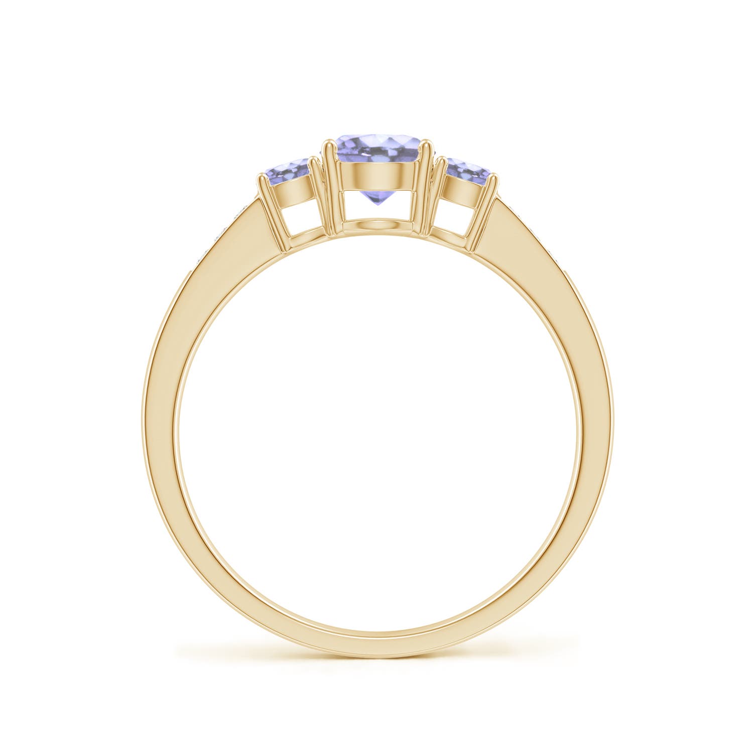 A - Tanzanite / 0.75 CT / 14 KT Yellow Gold